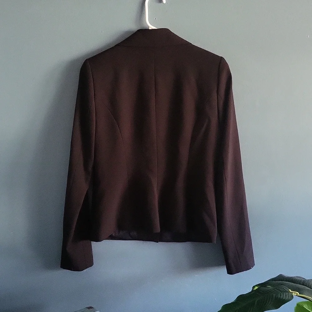 Calvin Klein Black Blazer with Gold Zipper Details - Picture 4 of 6
